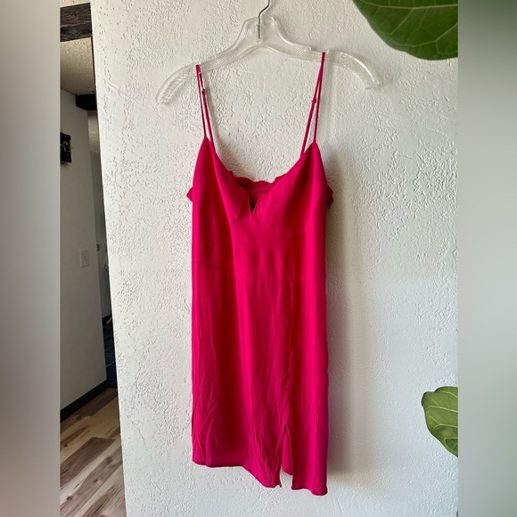 Blue Life Donia Mini Dress Hot Magenta Pink Large Smocked - Picture 3 of 8